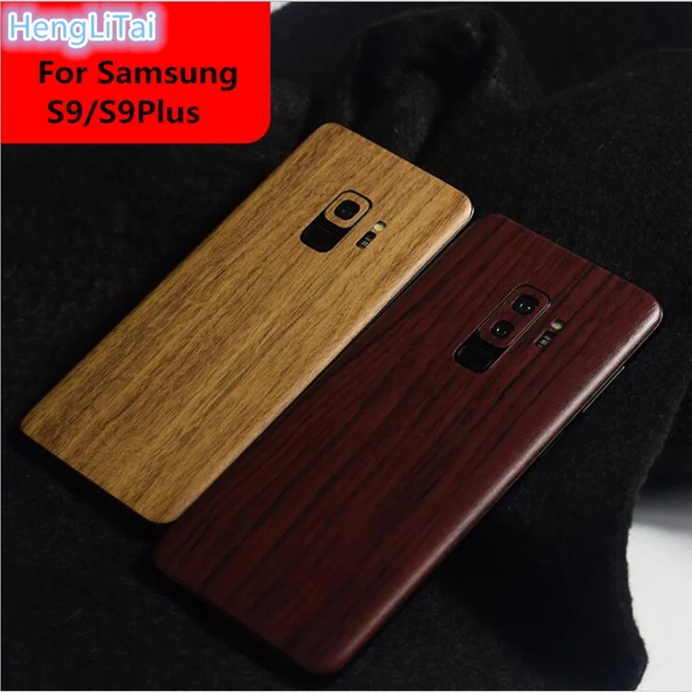 

NEW Luxury Wood Grain Skins Protective Film Wrap Skin Cellphone back paste Protective Film Sticker For Samsung Galaxy S9/S9Plus