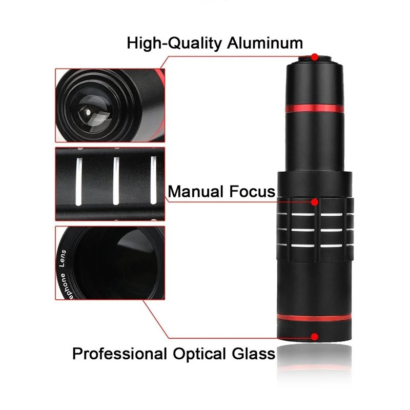 Мобильный телефон Оптические стёкла комплект 18X оптический Lentes телефото зум-объектив телескоп, микроскоп Fisheye Широкий формат