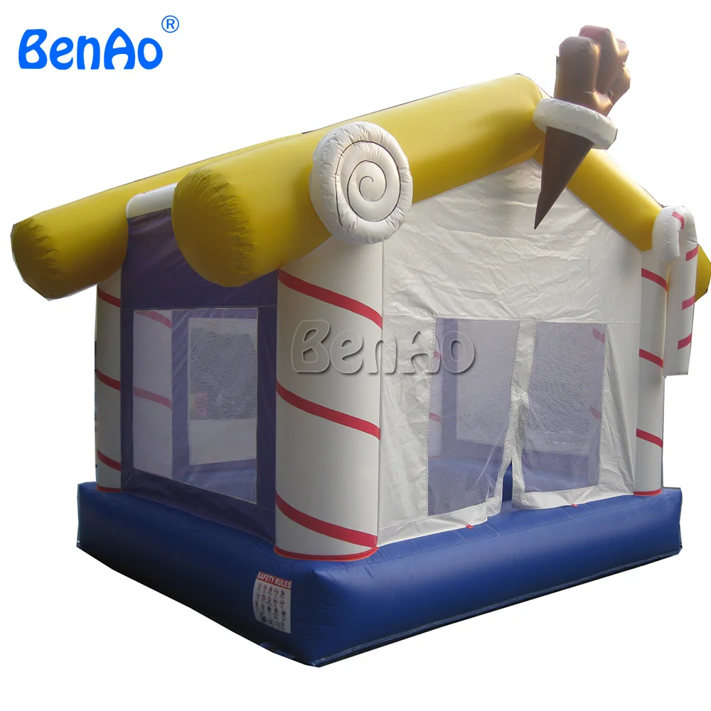 DBB05 New commercial Christmas Candy inflatable bounce House 0.55mm PVC