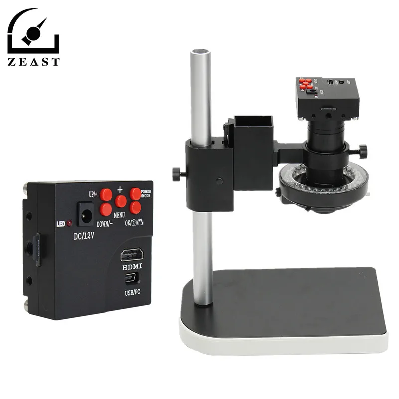 

16MP 1080P 10X -100X HDMI Digital Microscope Industry Camera Video Zoom Lens White Balance Brightness Control Automatic