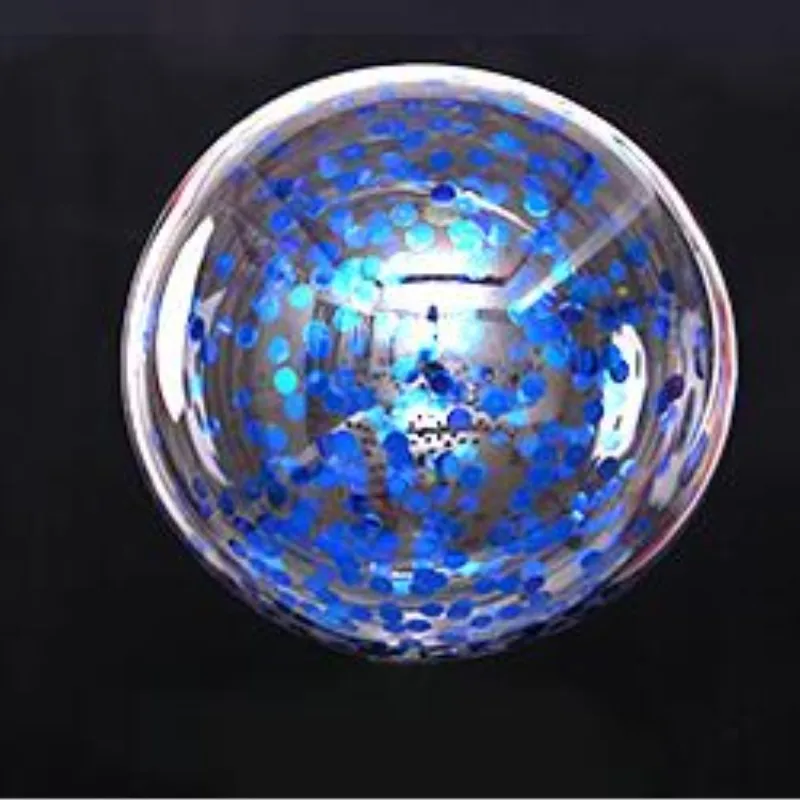 Blue confetti balloon 5pcs/lot18 inch round transparent Bobo ball kids