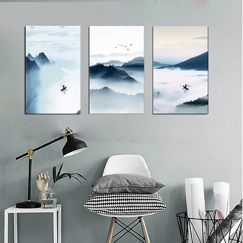 

Wall Art Prints Posters Guide Tree On The Snow Modern Canvas Paintings For Living Room , Home Office Decor Unframed