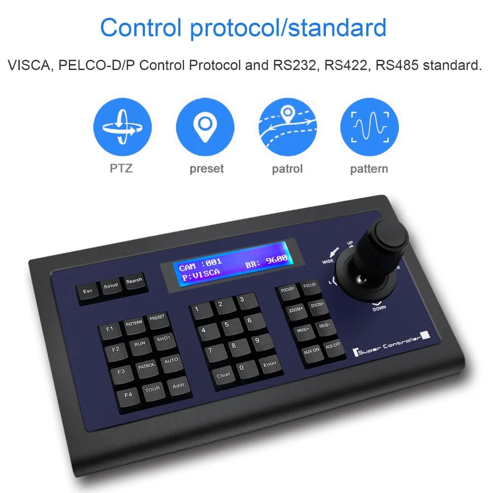 Controlador de Teclado Apto para Tenveo Conferência Joysticker Perfeitamente Vídeo Câmera Kz1 Ptz 4 ????