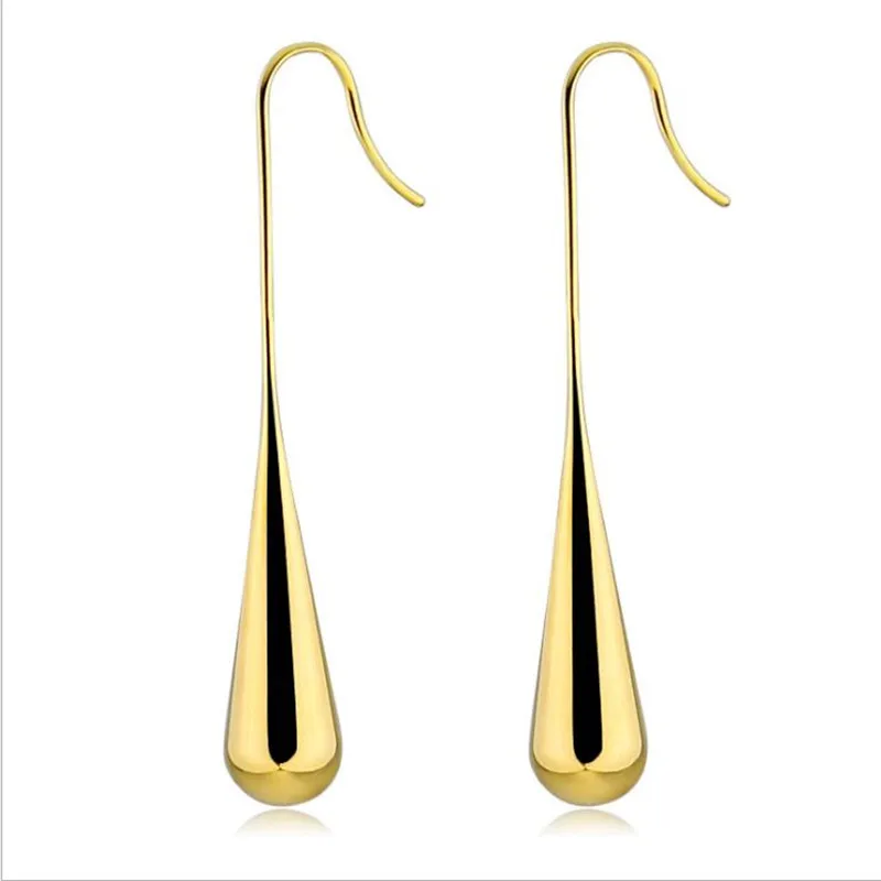

Shi16 316 L Stainless Steel Women Length Drop Earrings Gold Vacuum Plating Good Quality No Easy Fade Allergy Free