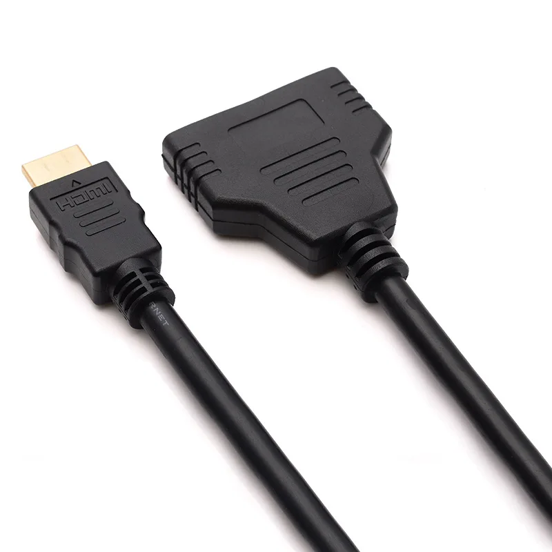 DZLST HDMI сплиттер 1 в 2 Выход HDMI штекер HDMI Женский адаптер конвертер видео кабель 1080P 2 порта HDMI переключатель для ПК Дисплей