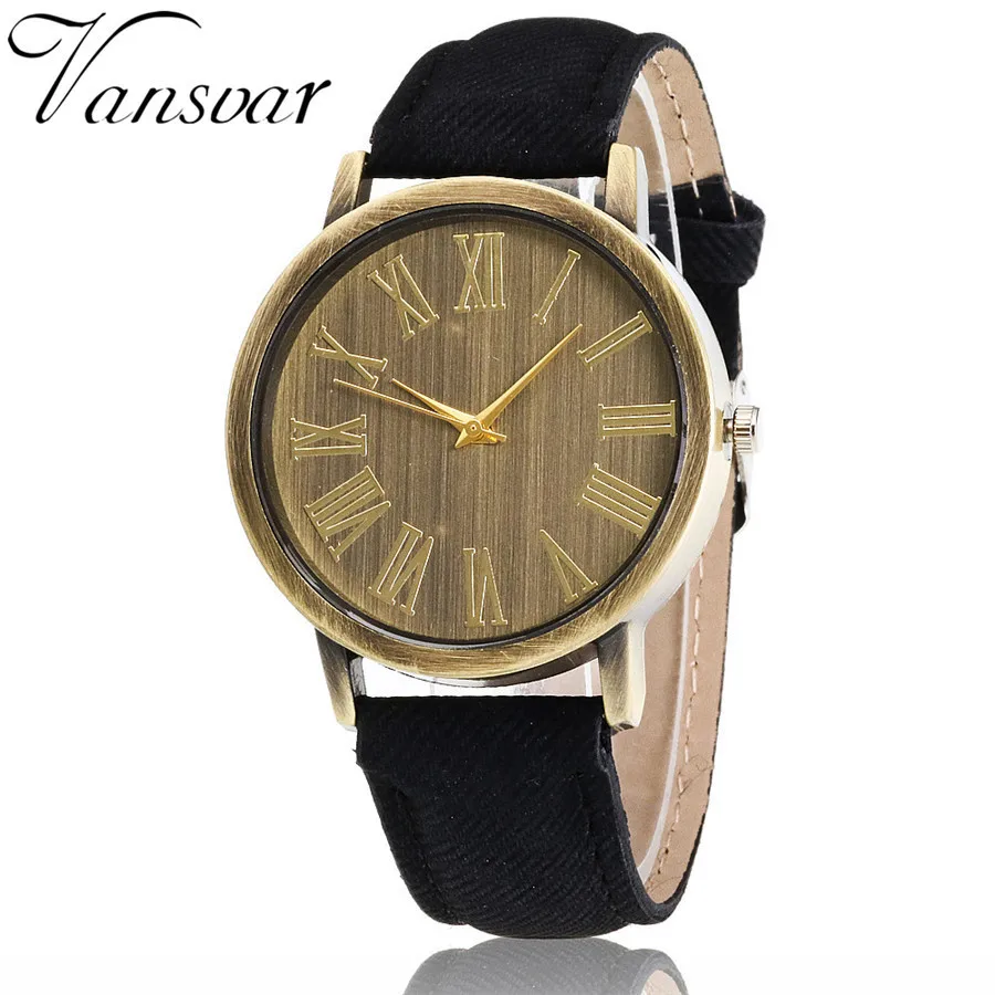 

New Fashion Women Wristwatches Simple Roman Numerals Ladies Fabric Band Leather Quartz Watch Female Clock Relogio Feminino 2017