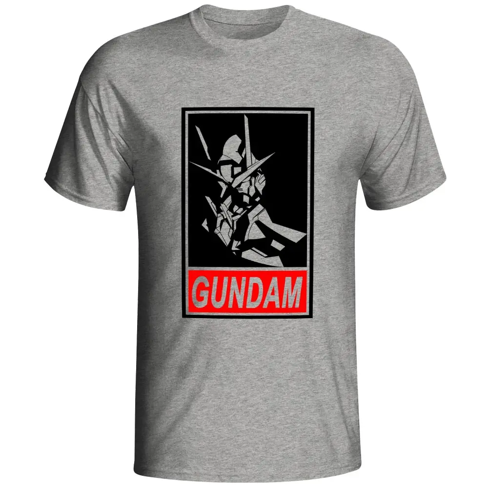 Творческий пародия Аниме Gundam футболка Дизайн поп Прохладный моды Стиль