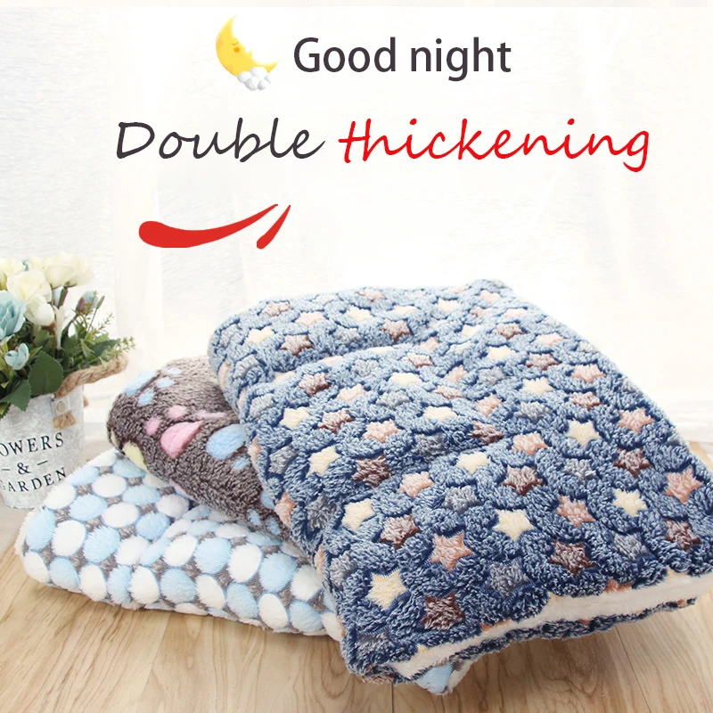 

Soft Thicken Flannel Pet Mat Bed For Large Dog Warm Cat Dog Blanket puppy Sleeping Cover Towel For Pets Of All Sizes