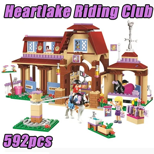 

10562 BELA Friends Series Heartlake Riding Club Model Building Block 592pcs Bricks Toys Compatible With Legoings 41126 Friends
