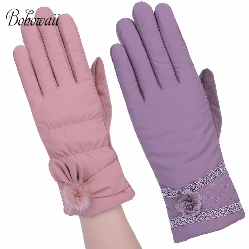 High Quality Winter Gloves Women Fashion Warm Plush