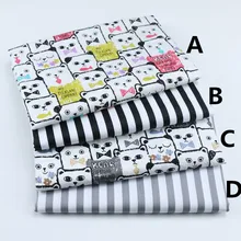 160 см* 50 см цветная кошка детская хлопковая ткань для шитья детская ткань белье для новорожденных детская ткань для постельного белья подушка Лоскутная швейная ткань