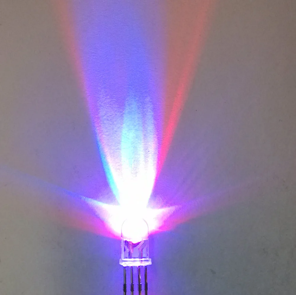 Бесплатная доставка 50 шт./лот 5 мм RGB LED общий анод 4PIN Tri-Цвет светящиеся Диоды F5 RGB прозрачный