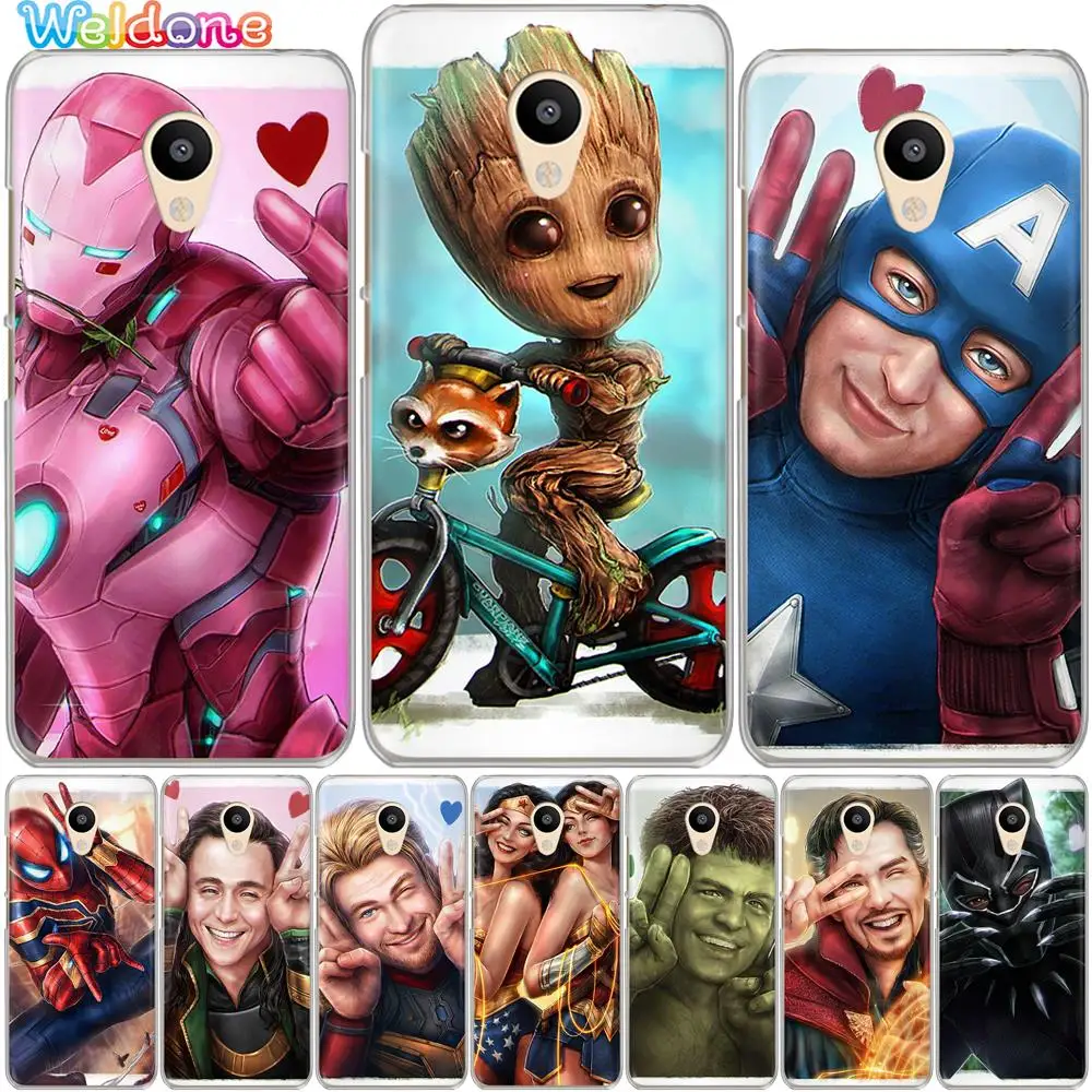 

Cute Marvel Groot Spiderman IronMan Phone Case For Meizu M6S MX6 M6T M5S M5C M3s M5 M6 Note Pro7 Plus U10 U20 case Cover Etui