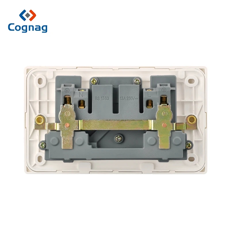 Cognag Универсальный 220V двойной 13a многостенная розетка электрическая вилка с 3 зубцами со светом