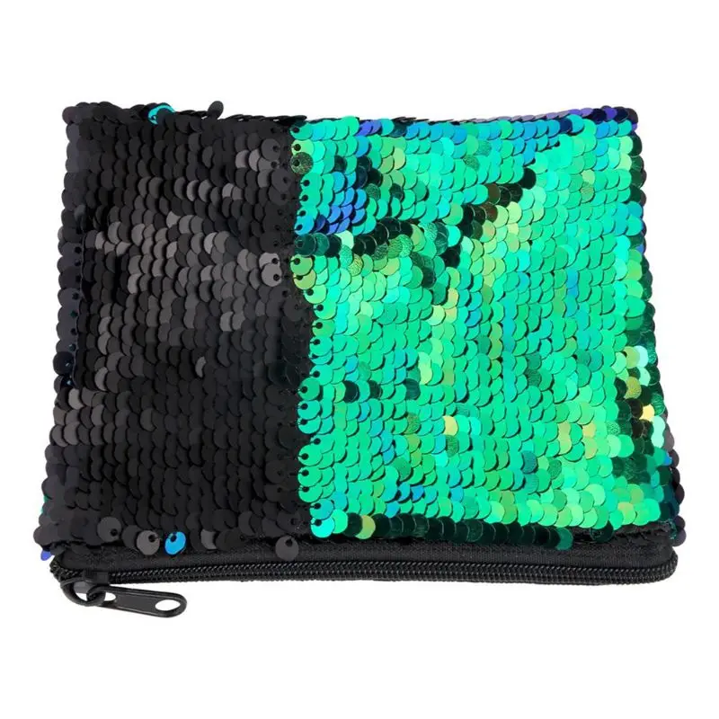 

Moda mujer chica billetera de lentejuelas cremallera bolsas monedero tarjetero bolso