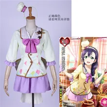Anime Love Live Tojo Nozomi Cosplay Mujer Traje de Cocinero Conjunto Completo Cualquier Tamaño Del Envío Del NUEVO