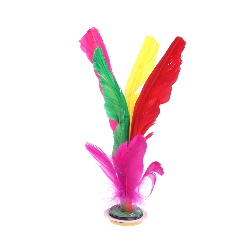 China Jianzi Footbal Foot Kick Handwheel Fancy Goose Feather Shuttlecock Fitness - Цвет: 21