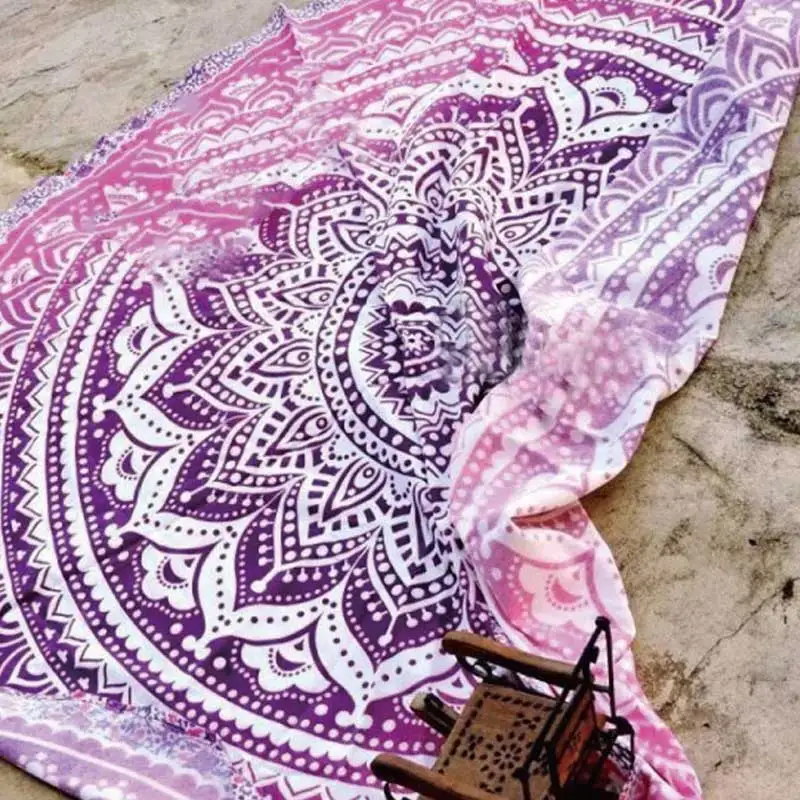 

Hot Mandala Round Tapestry Summer Beach Picnic Throw Rug Blanket Bohemia Mats LSK99