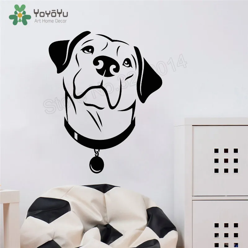 Labrador Dog Head Wall Sticker Pet Grooming Room Decoration Vinyl Art