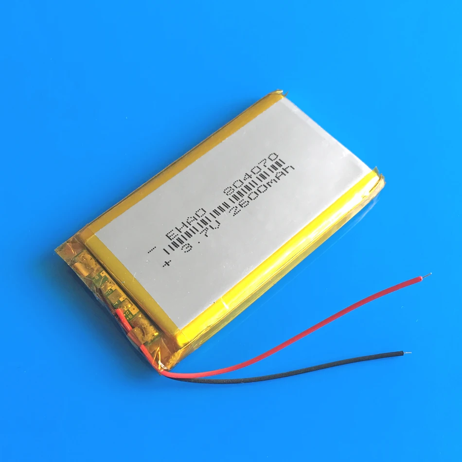 804070 3 7 В 2600 мАч литий полимерные аккумуляторные батарейки для GPS DVD power bank