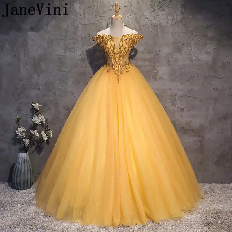 yellow gold ball gown