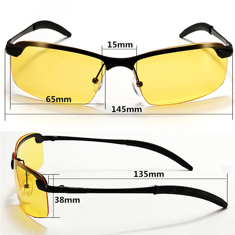 Lesov TAC поляризованные мужские очки ночного видения, антибликовые очки HD vision, очки для вождения, очки для дневного ночного видения, велосипедные УФ очки