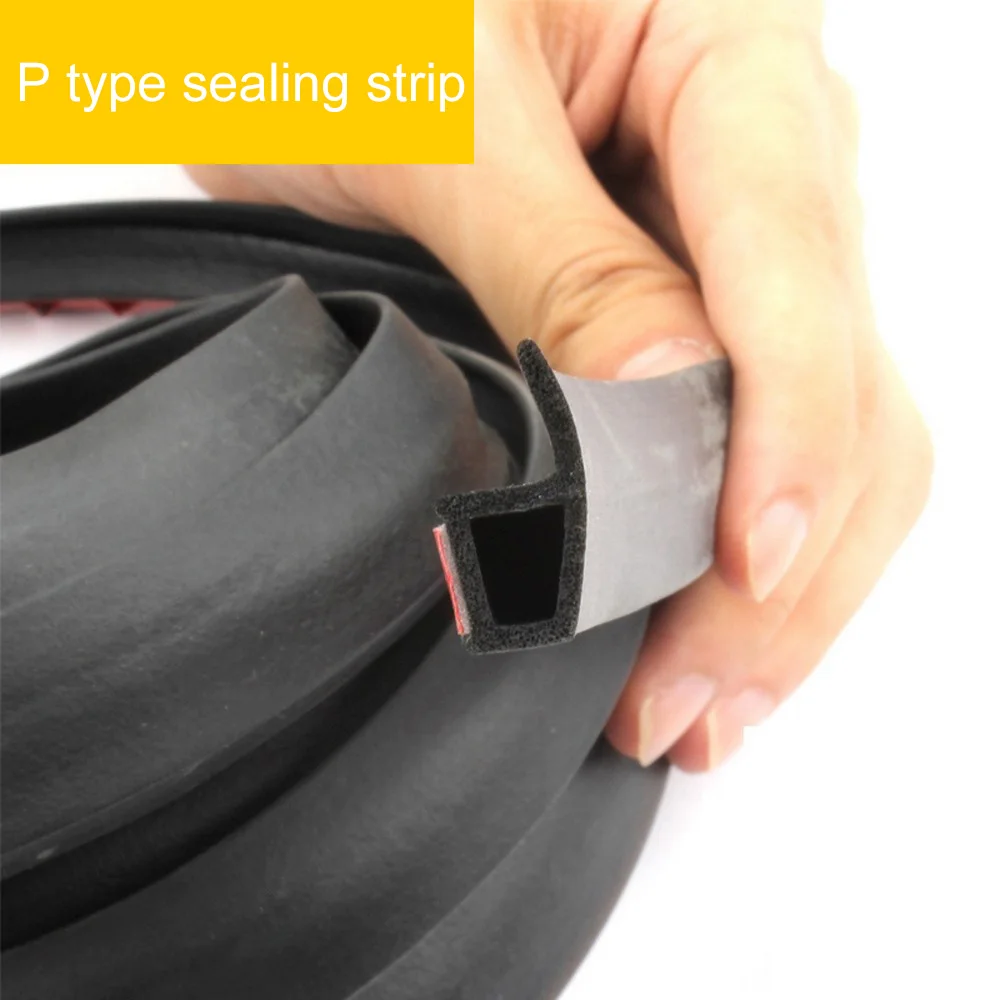 

5 8 Meters P Type 3M Rubber Car Door Sealing Strips Sound Insulation For The Car P Shape Auto Rubber Seals