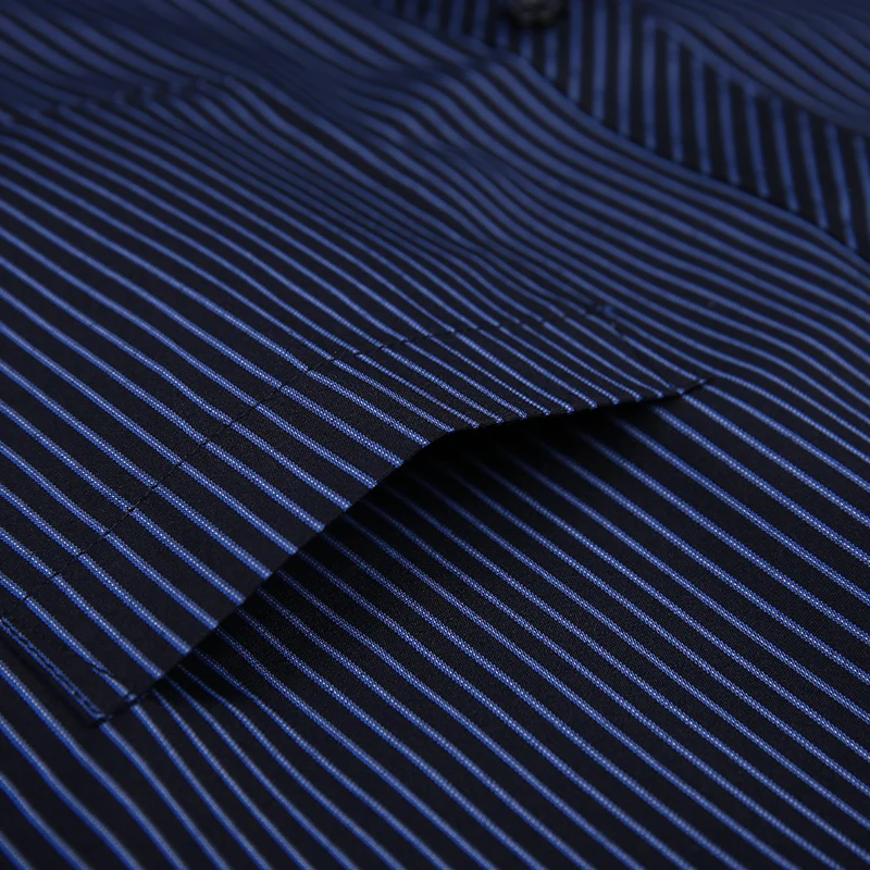 Men Spring Slim Fit Long Sleeve Business Social Formal Plaid Stripe Casual Dress Shirts DS-127