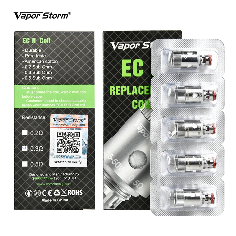 Испаритель Vapor Storm EC II катушка бака 0 2/0 3/0 5 Ом подходит для атомайзера испаритель