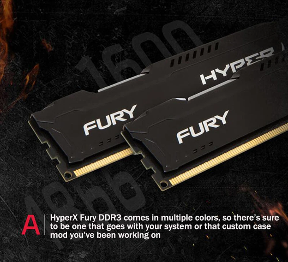 Kingston HyperX DDR3 4 Гб памяти FURY 4 Гб оперативной памяти ddr3 1866 МГц память DDR3 CL10 для настольных ПК Playerunknown's battlegrounds Gaming