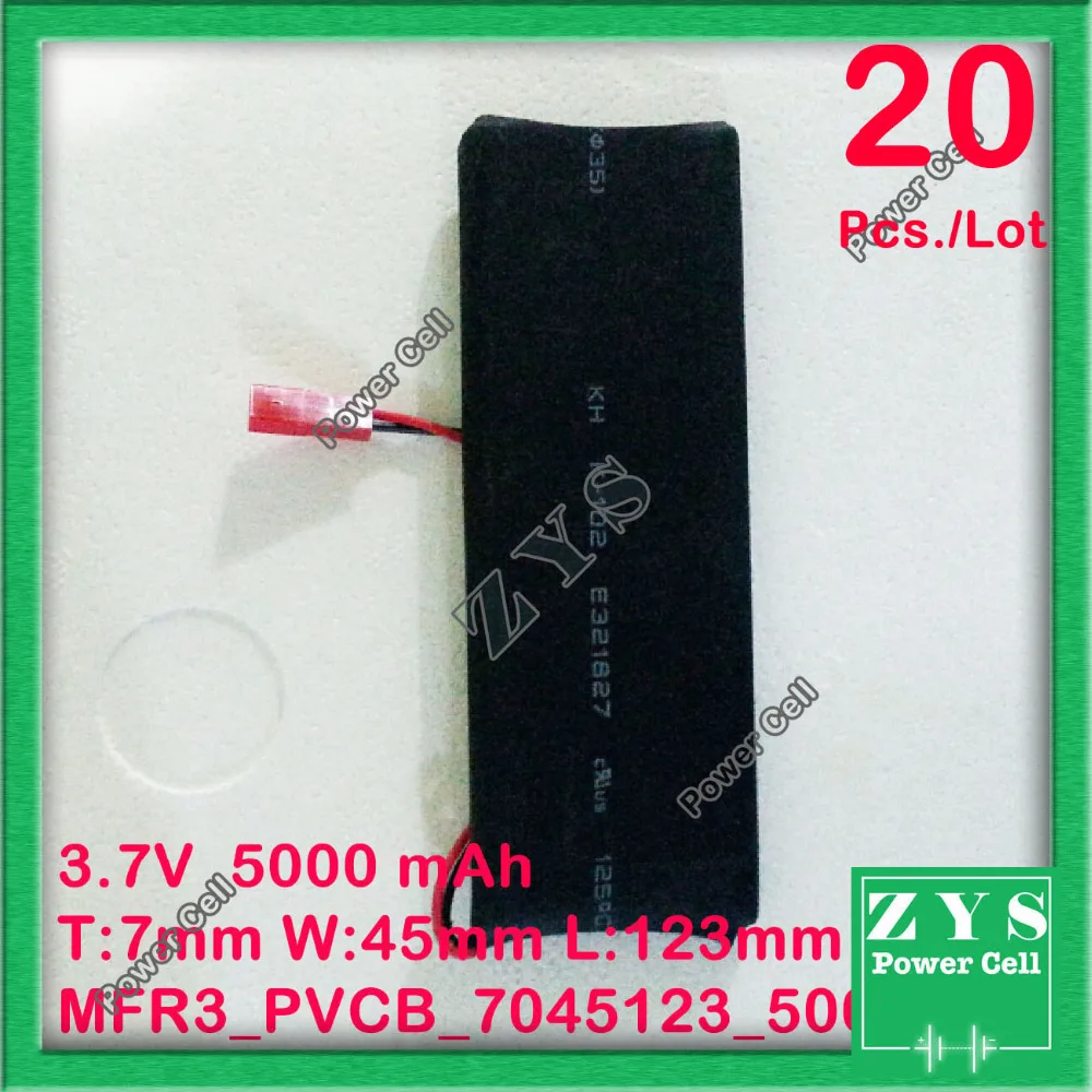 US $267.20 20 pcsLot Safety Packing 2 pin 37V lithium Polymer battery 7045123 5000mah for UAV UAS Drone Zone mini drone fpv 7x45x123mm