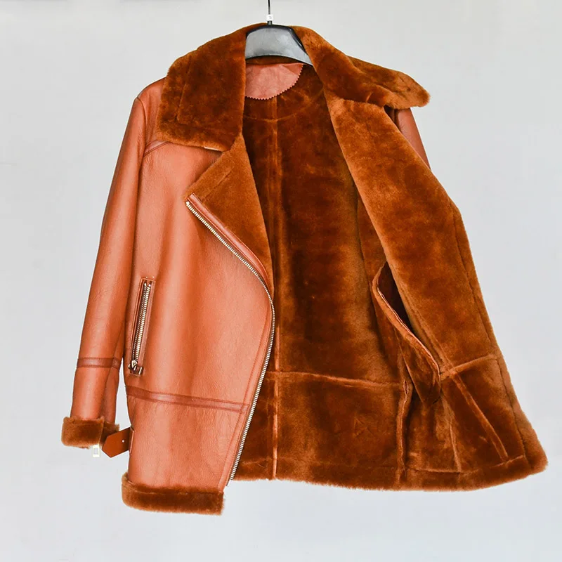 Pudi women winter real fur leather coat jacket 2018 new natural one fur wool liner coats outwear CT841 Pudi women winter real fur leather coat jacket 2018 new natural one fur wool liner coats outwear CT841