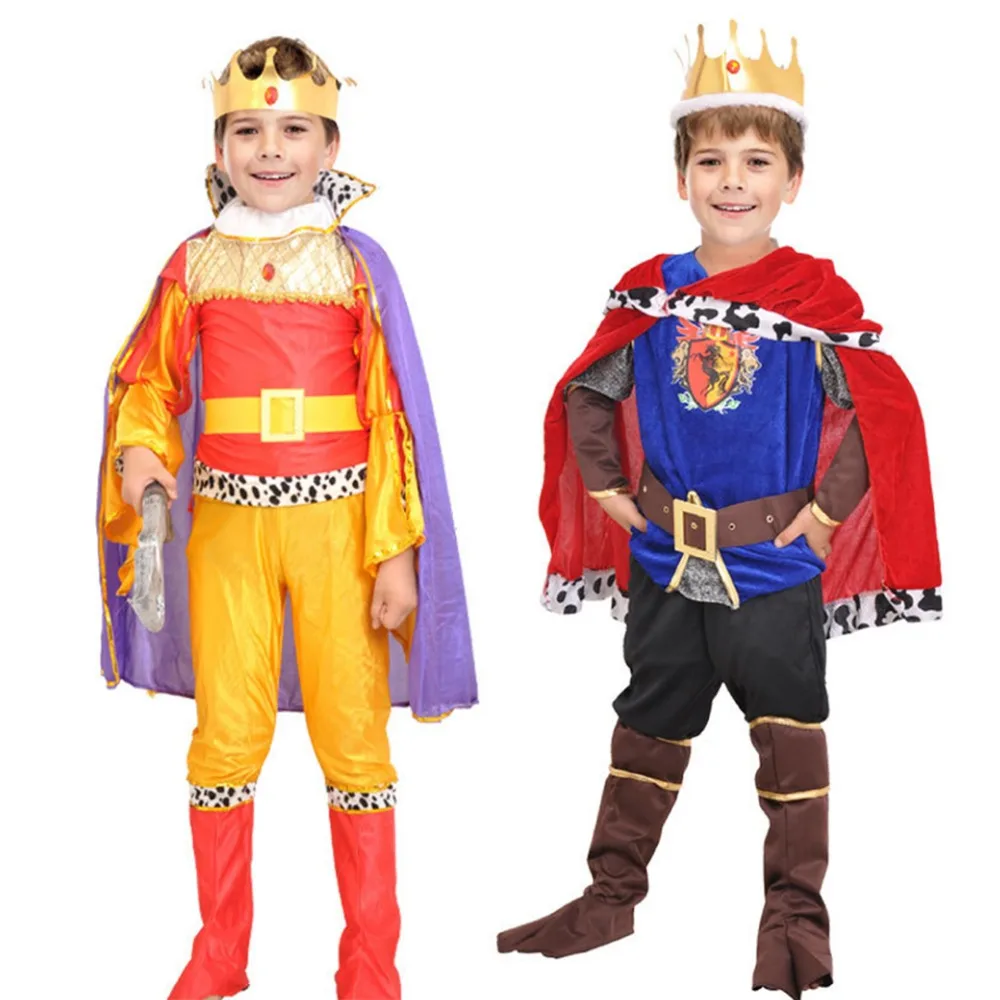Halloween kids Prince Costume for Children The King Costumes Children's Day Boys Fantasia
