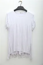European Decadent Rock Hip Hop Personality Tassel Performance Short Sleeved T-shirt Metrosexual Slim Brand T Shirt Men