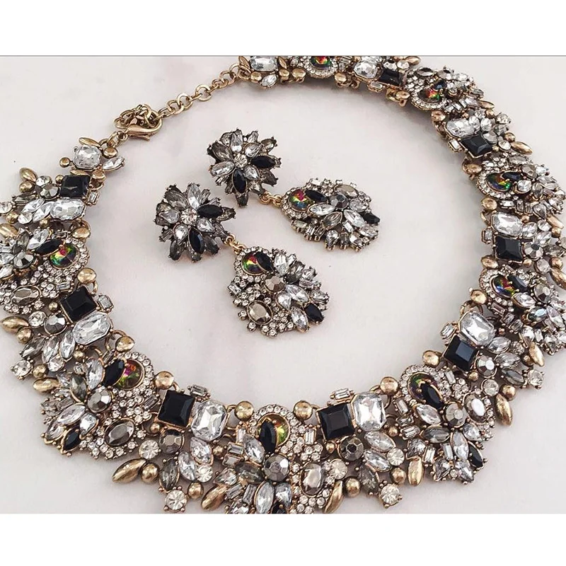 

Miwens 2019 New Za Collar 10 Colors Crystal Vintage Gold Chunky Statement Necklace Luxury Maxi Choker Necklace Jewelry Wholesale