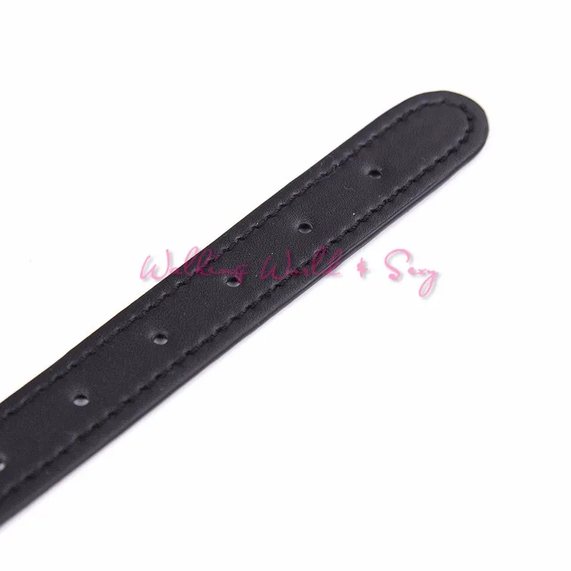 Black Fetish Pu Leather Slave Collar With Rivets Adjustable Bondage Collar BDSM Neck Cuffs Restraints Sex Products For Couples (3)
