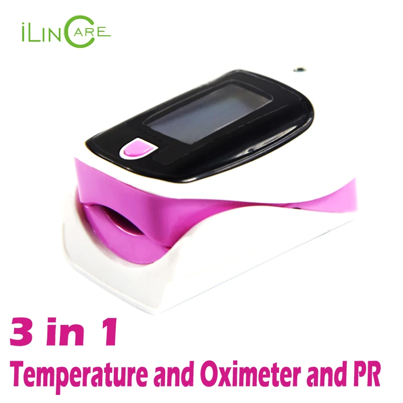

Newest 3 in 1 pulse oximeter spo2 oximetro heart monitor Blood Oxygen Saturation Meter digital non-contact infrared thermometer