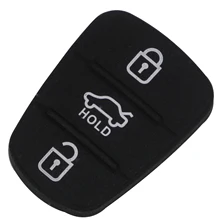 maizhi Rubber Key Button Pad for Kia RIO K5 K2 Hold Car Blank Case Cover 3 Buttons Flip Remote Key Shell