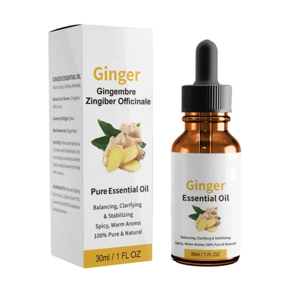 

Facial Ginger Essential Oil Moisturizing Nourishing Skin Scraping Foot Bath Massage Face Body Plant Essential Oil