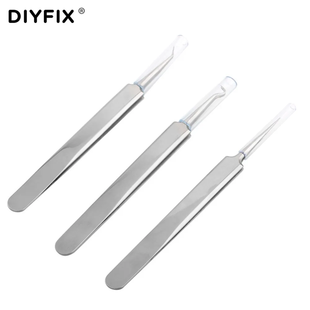 DIYFIX Acne Blackhead Tweezers Blackhead&Blemish Pimple Removers Point Bend Gib Head Comedone Extractor Face Skin Care Tools