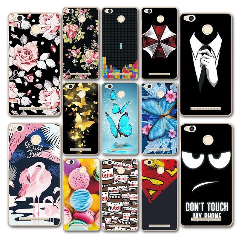 

Case For Xiaomi Redmi 3S Cover For Redmi 3 Pro 5.0" Various Soft Silicone Covers For Xiaomi Redmi 3S Prime 3S Pro 3 S Case