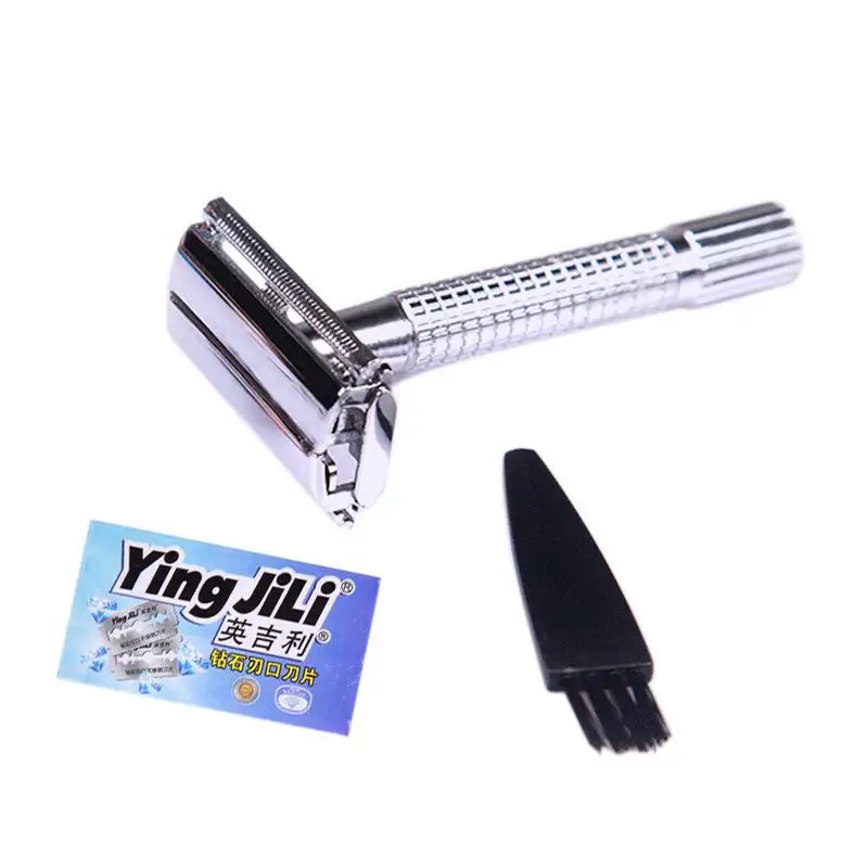 Wholesale Double Edge Safety Metal Razor With Box Portable Traditional