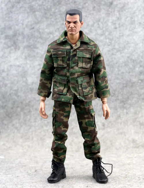 

Jungle Camouflage Combat Suit Model 1/6 Scale Model Soldier Accessories US Military Jacket Pants Uniform Model