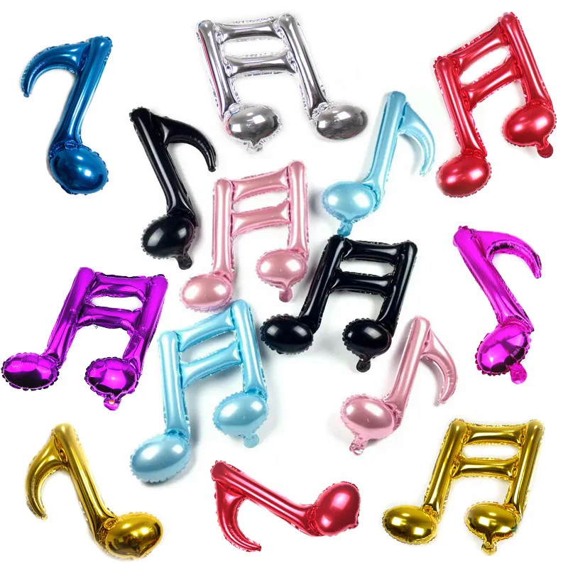 

10 Pcs 16 Inch Note Balloon Romantic Wedding Engagement Music Festival Shiny Birthday Party Fashion Balloon Decoration Supplies
