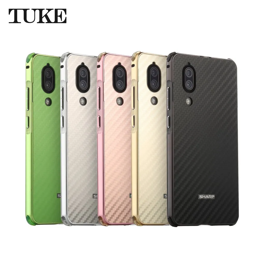 TUKE для SHARP AQUOS S2 Para Coque металлический алюминиевый бампер+ матовый чехол 2 в 1 из углеродного волокна для Xiaomi MI6 Funda