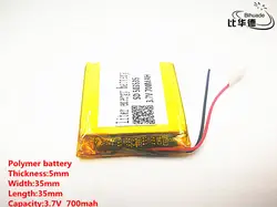 5 шт./лот 3,7 V 700 mAH 503535 полимерная литий-ионный/литий-ионный Перезаряжаемые аккумулятор для DVR, gps, mp3, mp4