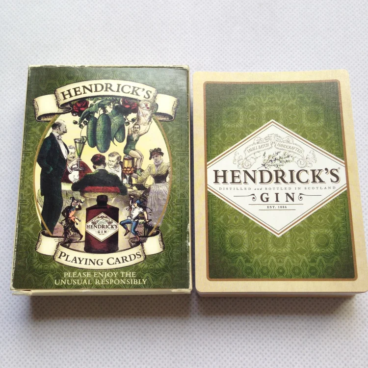 56 шт. бумажные игральные карты набор HENDRICK'S GIN Poker Card deck развлечения Новинка коллекция вина питьевой игры Pokers подарок