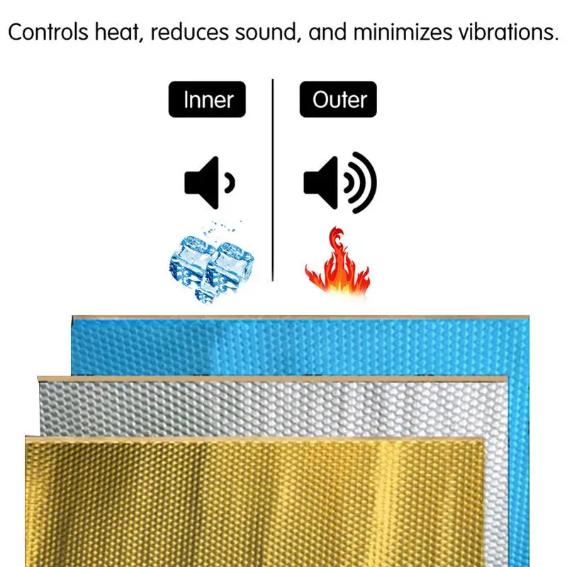 Автомобильный звукоизоляционный коврик с шумоизоляцией для капота двигателя межсетевой экран Тепловая наклейка