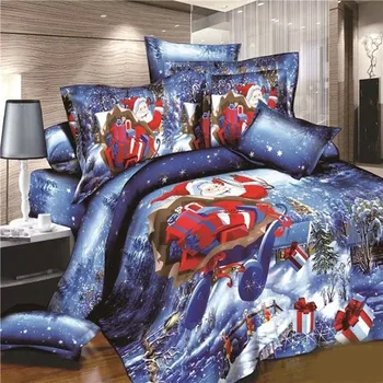 

2M Bed King Bed Sheet + Quilt Cover + Pillow Case Christmas Bedding Set