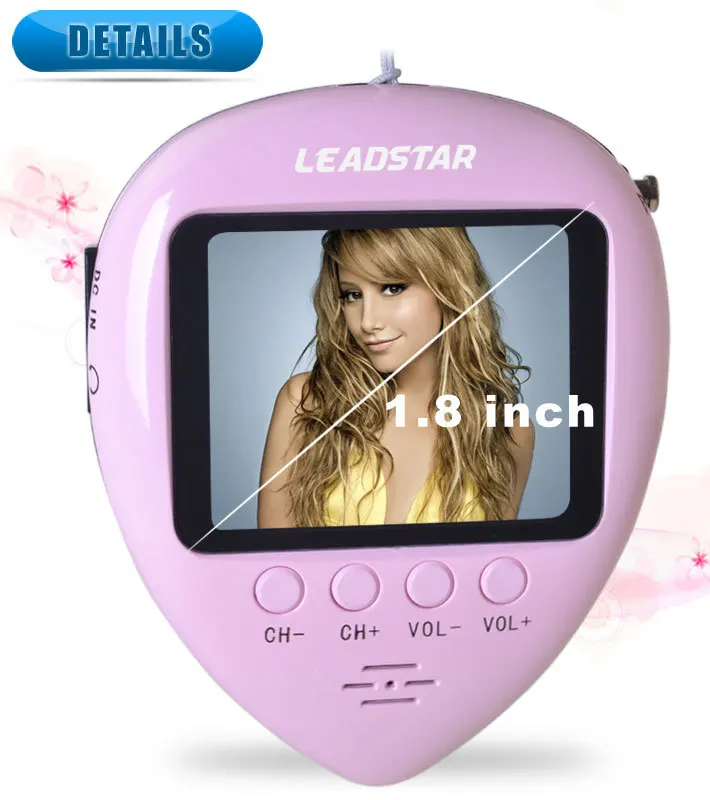 Free shipping ! 1.8 inch Smart Mini POCKET TV with Analog TV Antenna